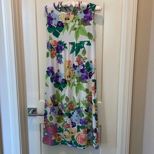 Girls sleeveless long floral dress